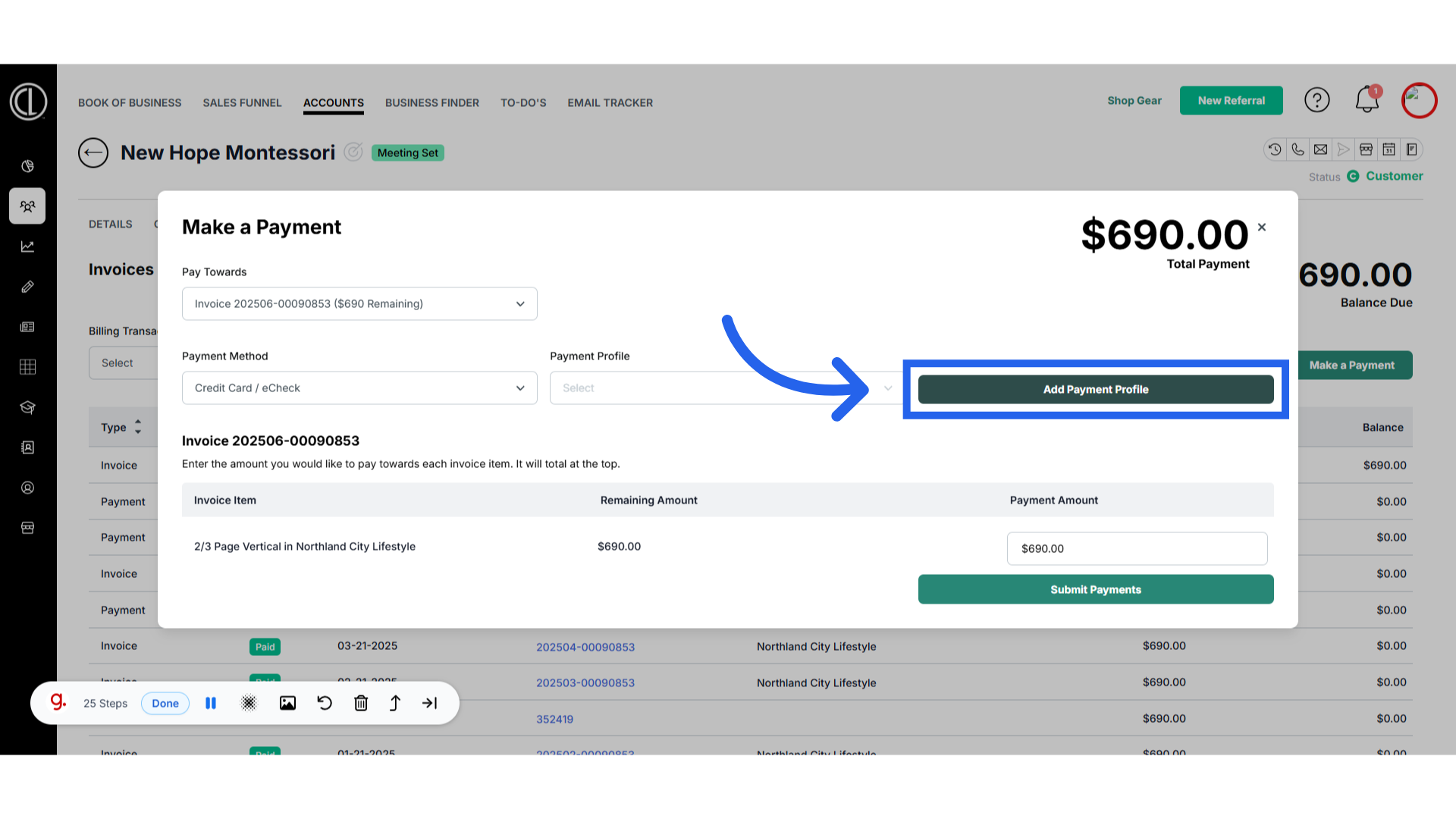 Add Payment Profile