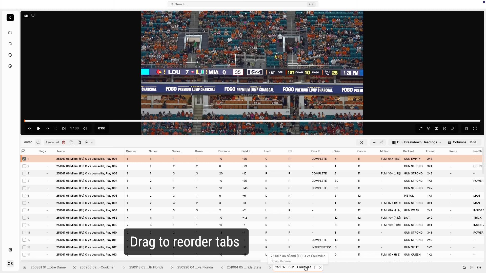 Reorder Tabs