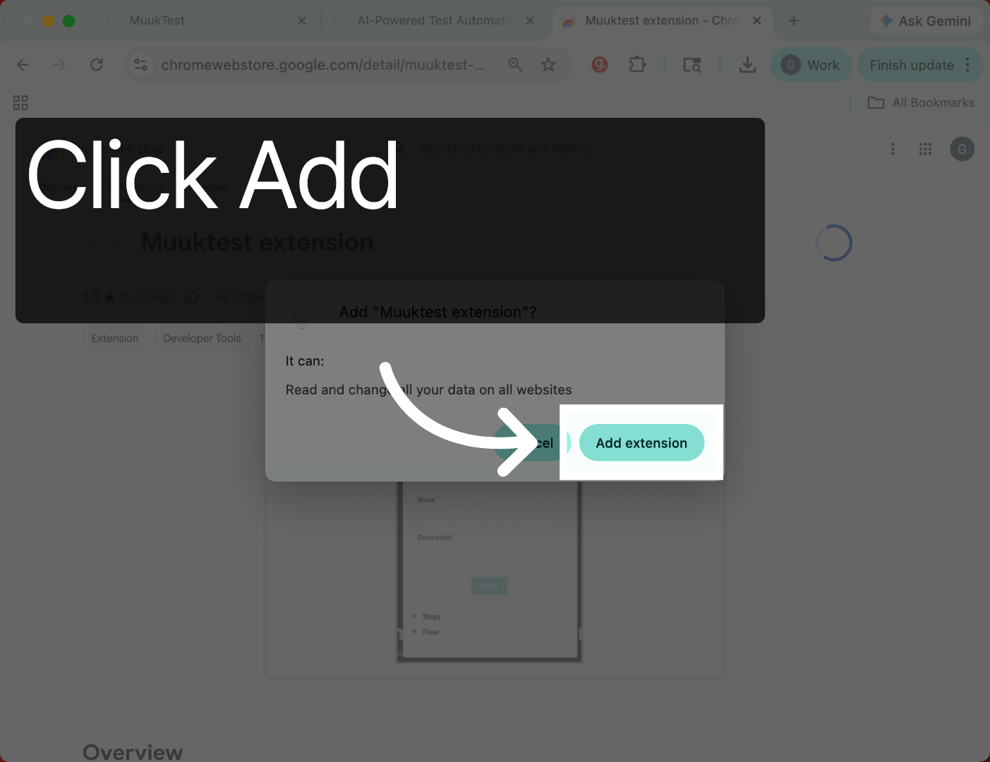 Confirm Extension Addition