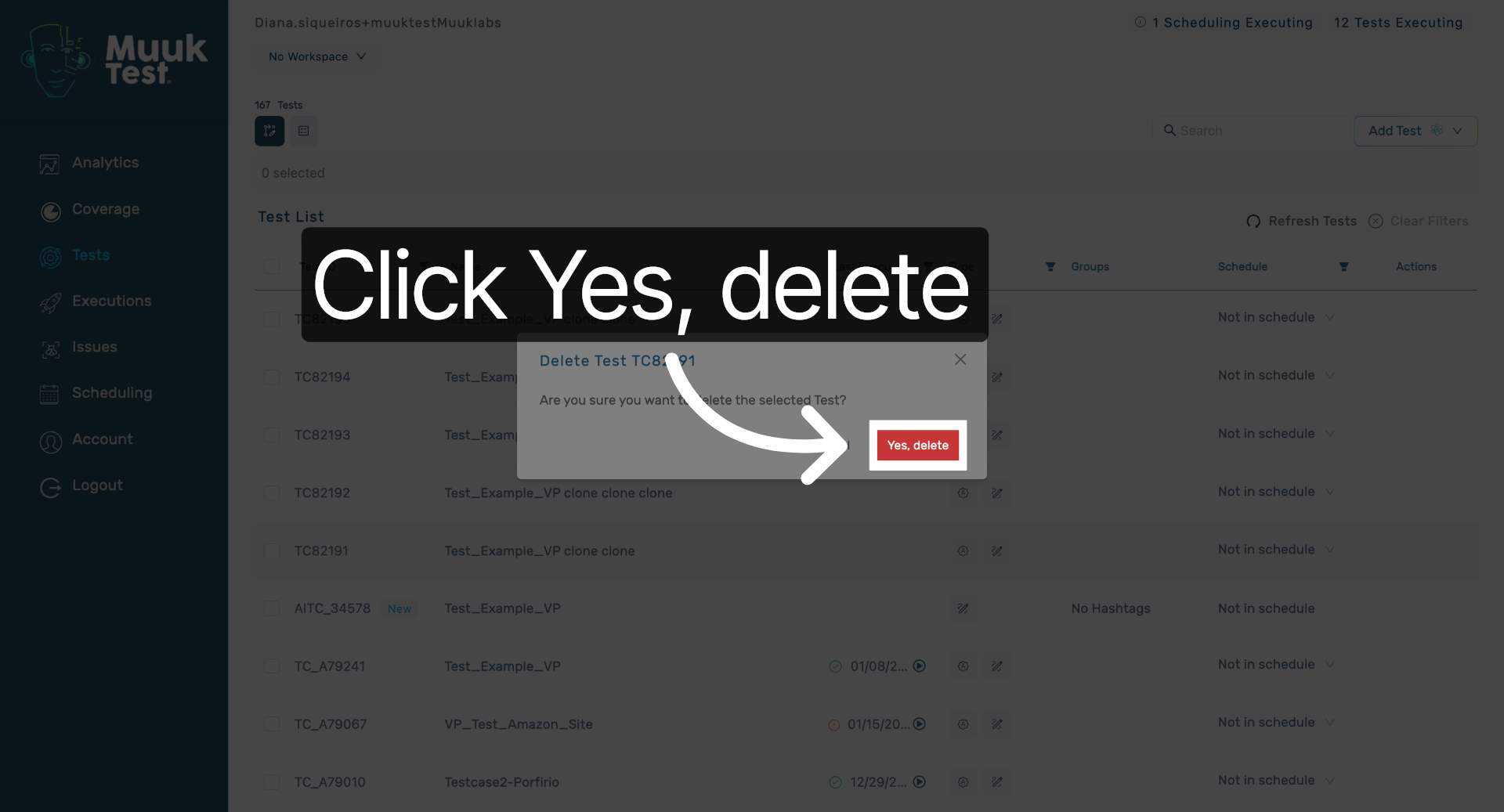 Confirm Design Deletion