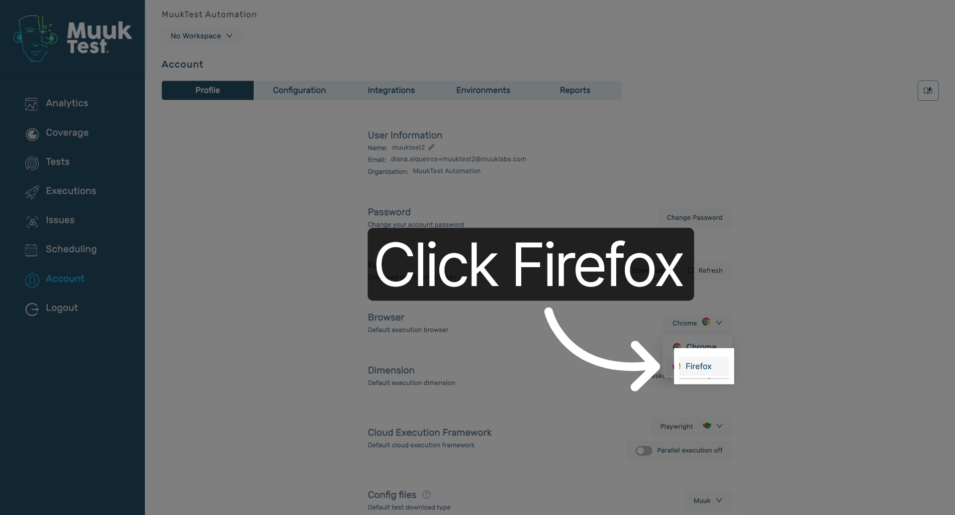 Select Firefox Browser