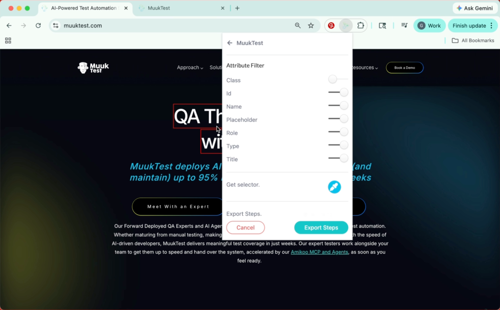 Navigate To Services Page
