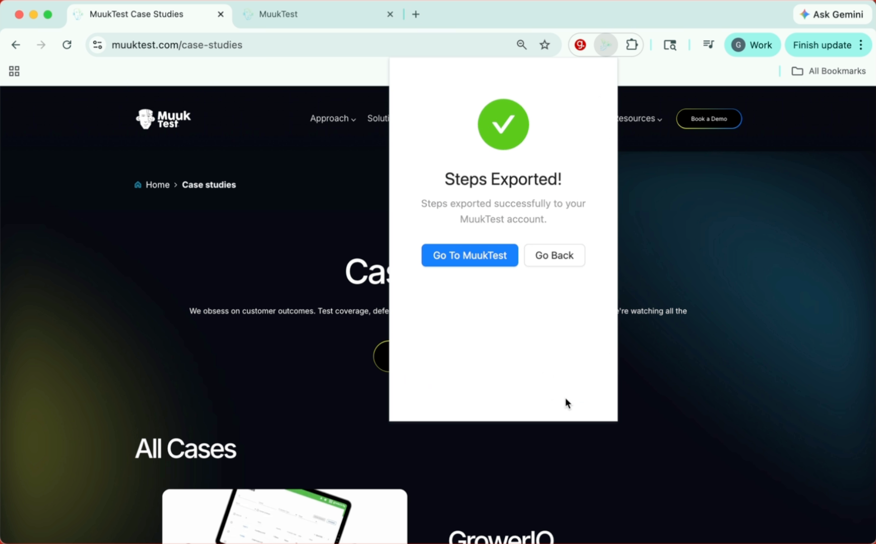 Review Exported Steps