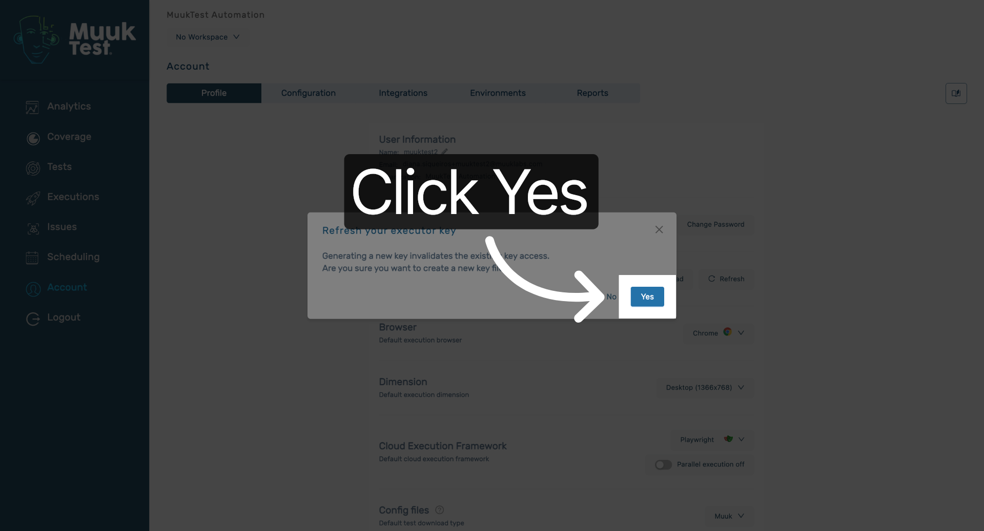 Confirm Key Generation