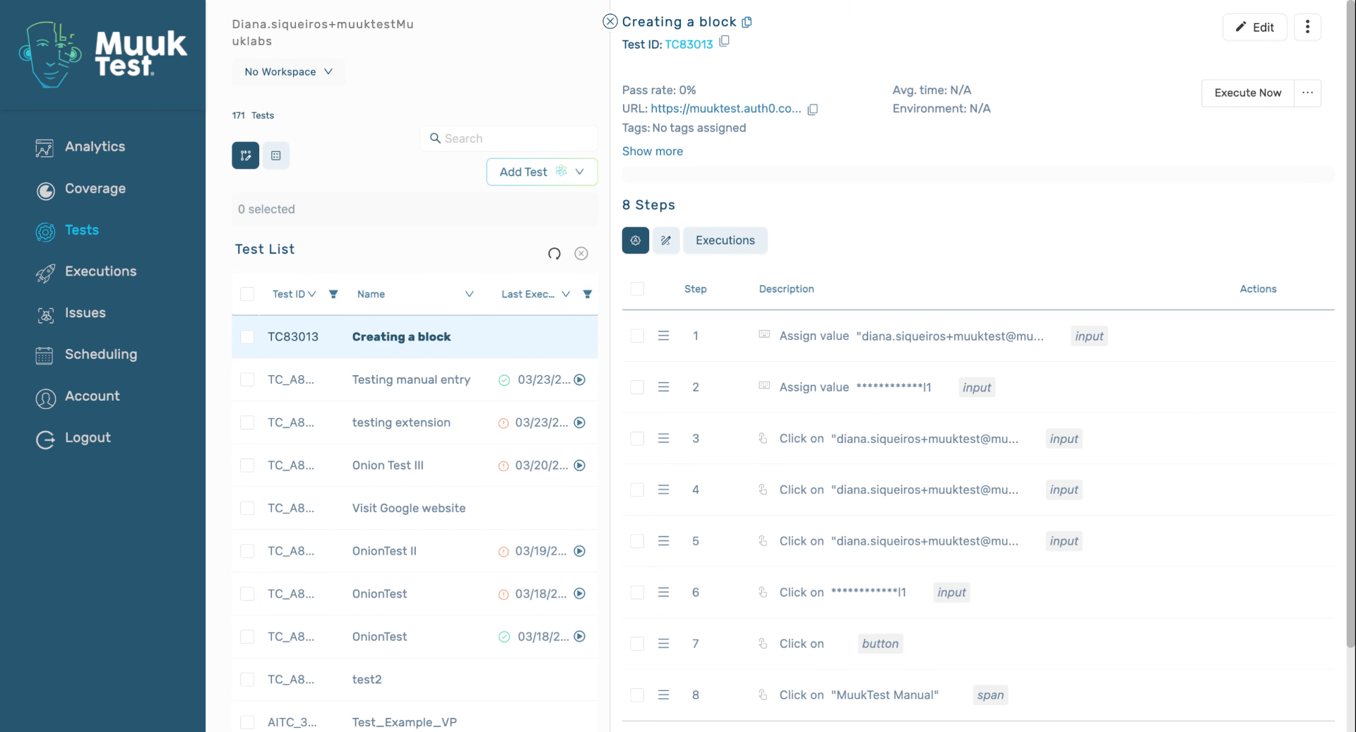 Review Login Block Steps Example