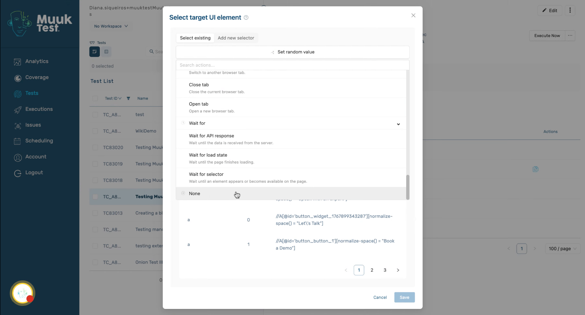 Overview of Non-Step Actions