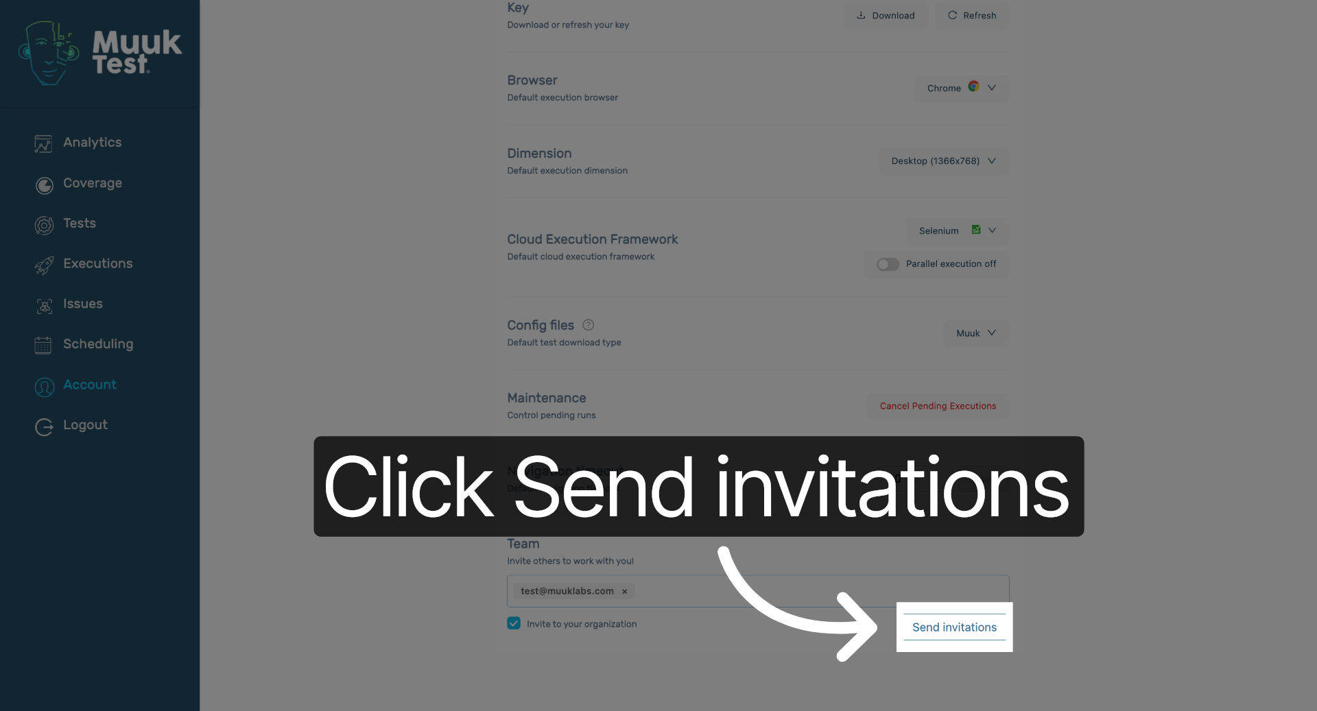 Send Team Invitations