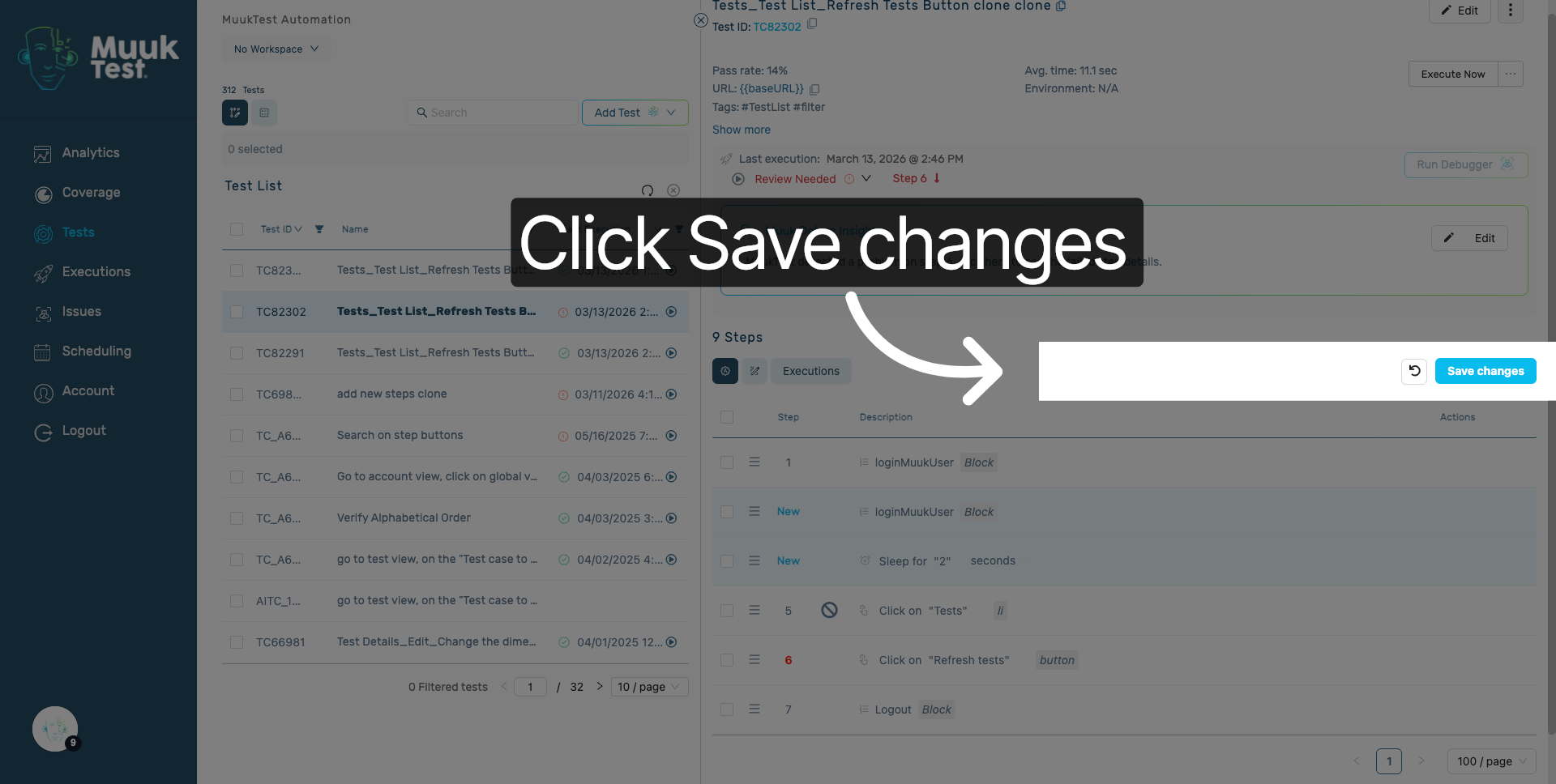 Save Configuration Changes