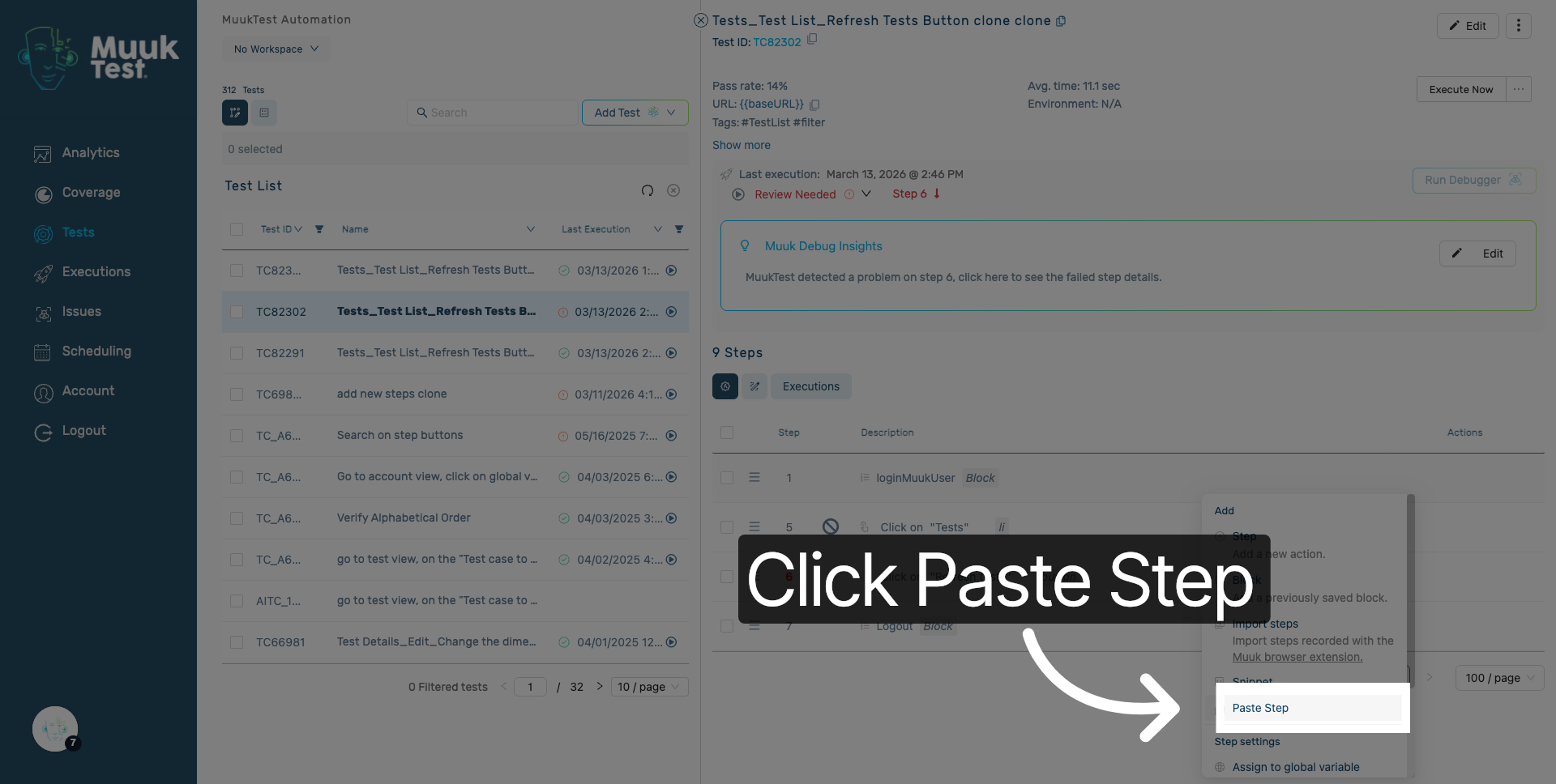 Paste Additional Steps