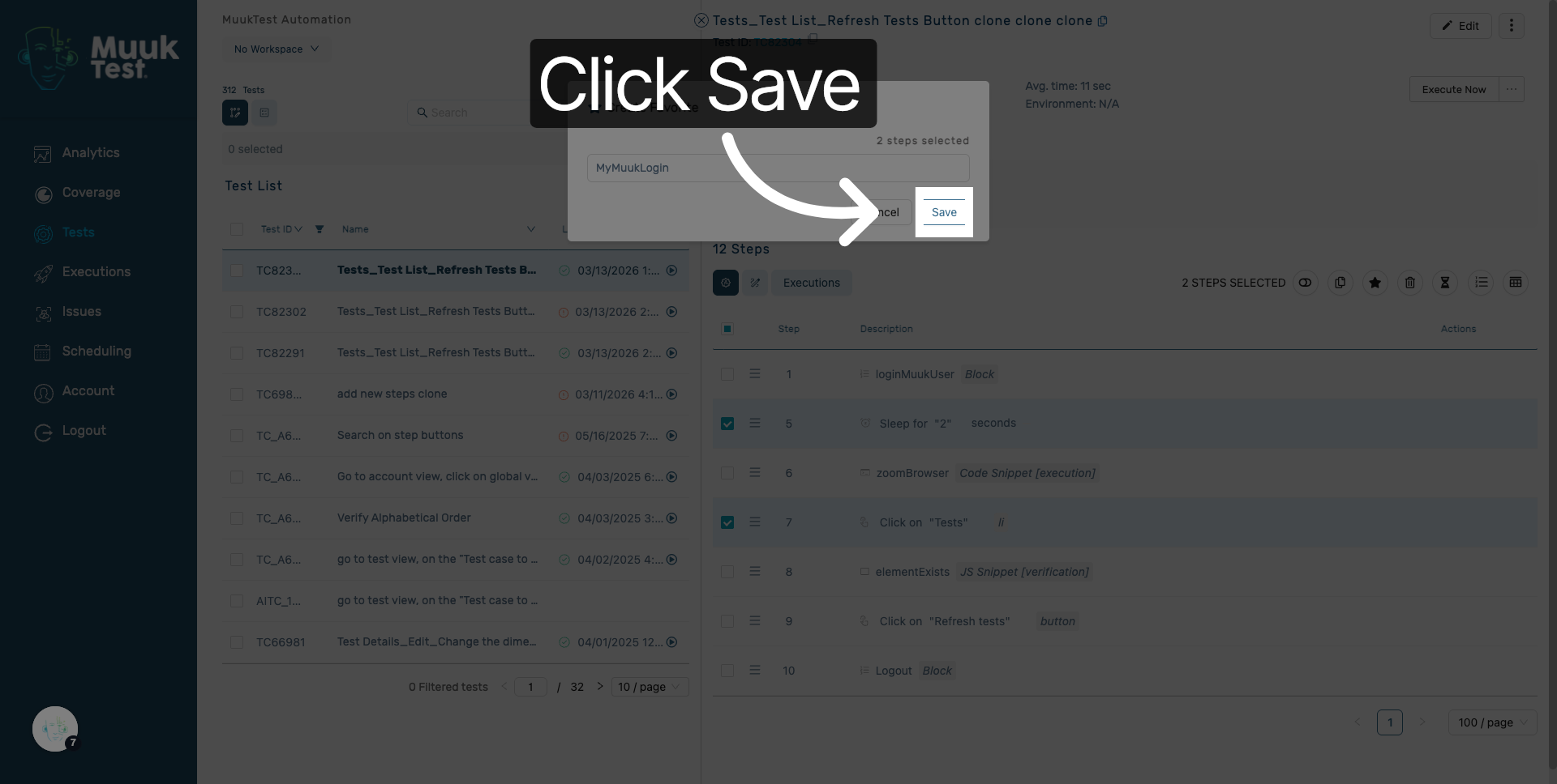 Save Favorite Configuration
