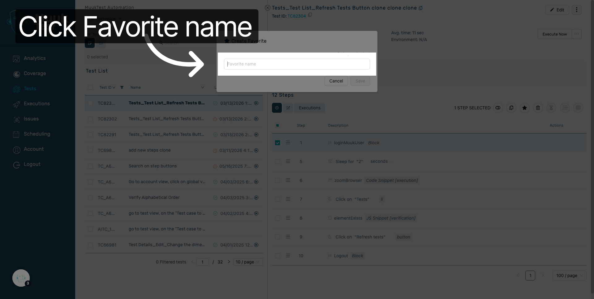 Select Favorite Name Field