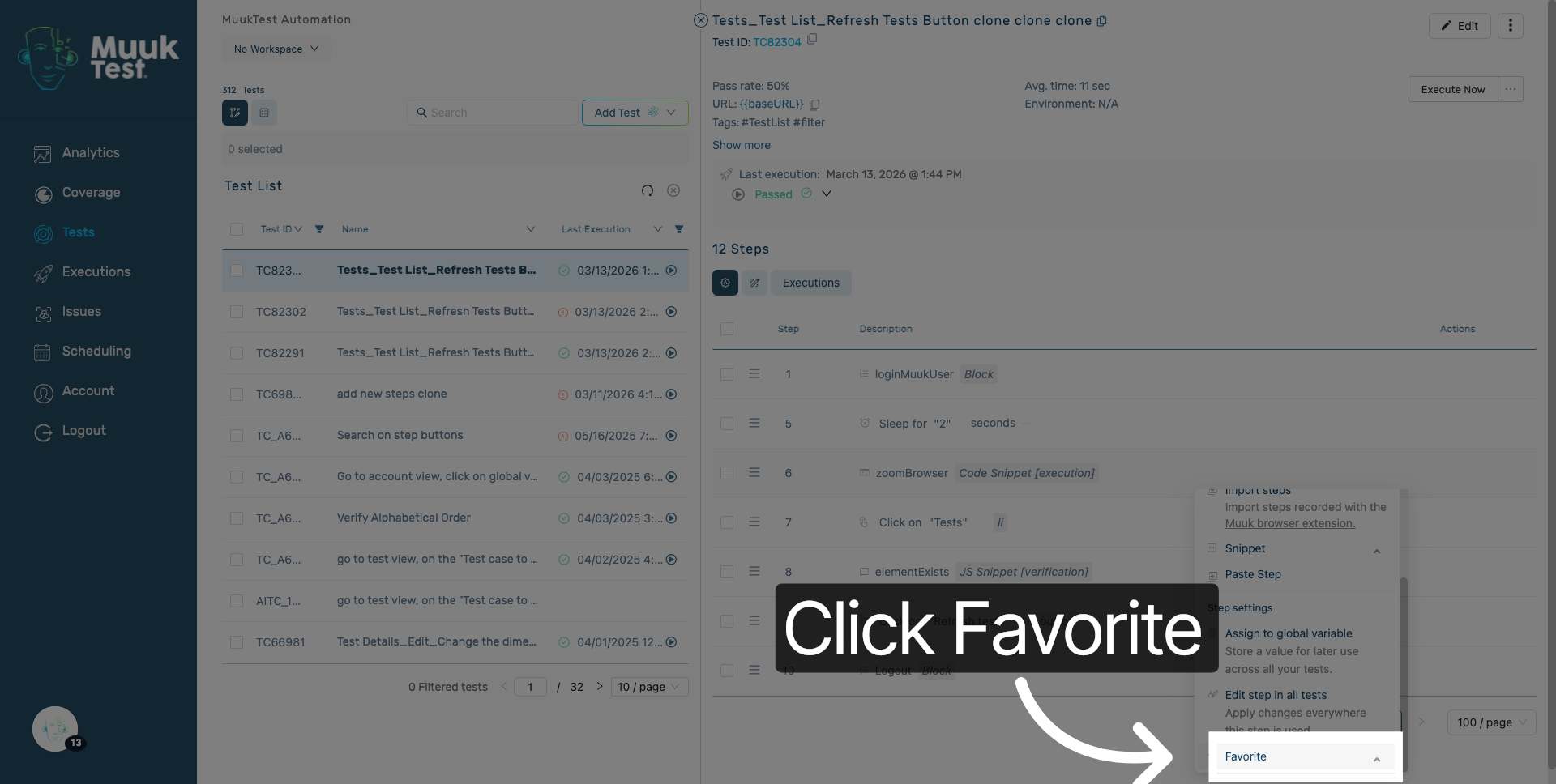 Reopen Favorites Menu
