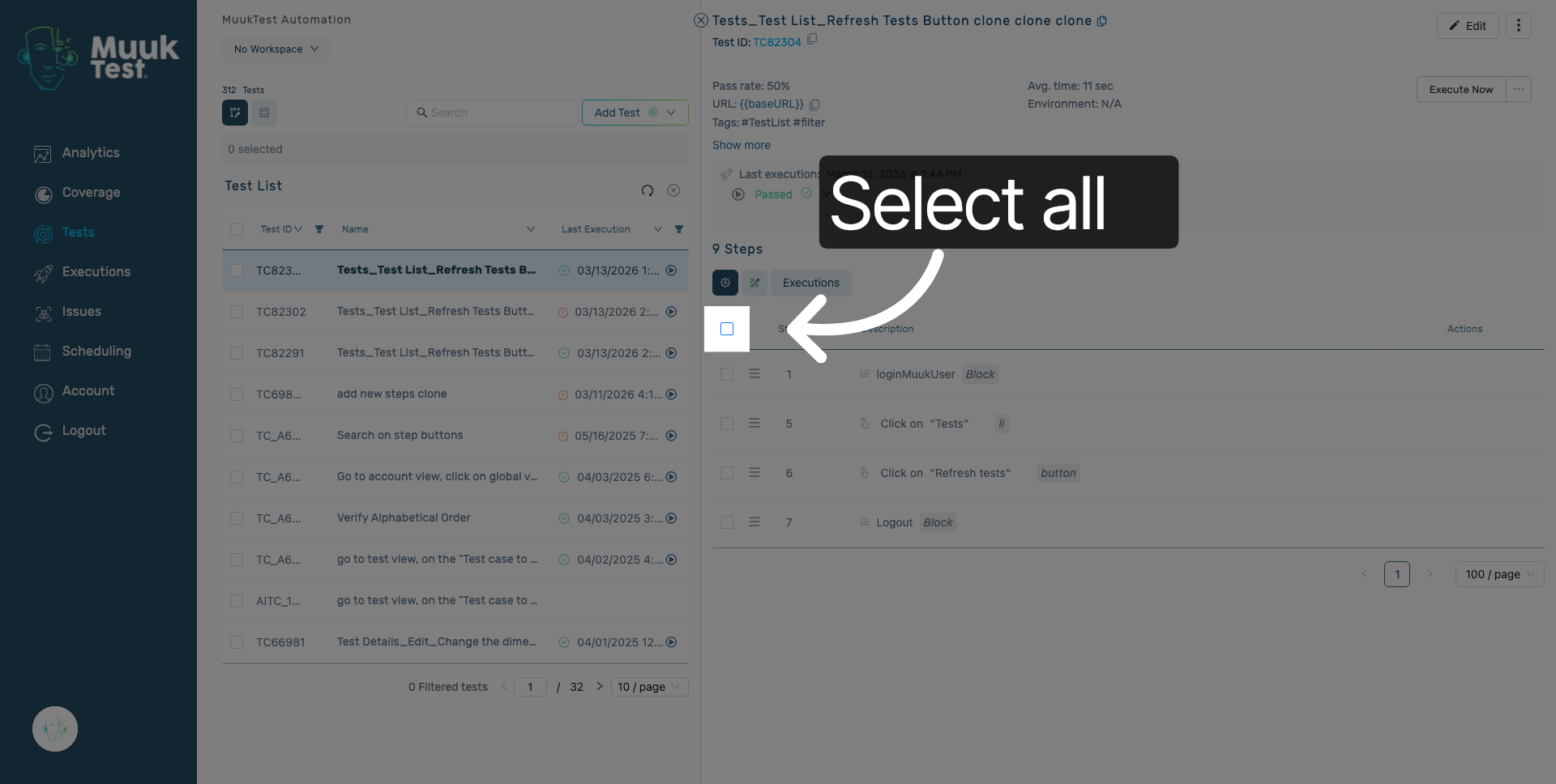 Select All Items