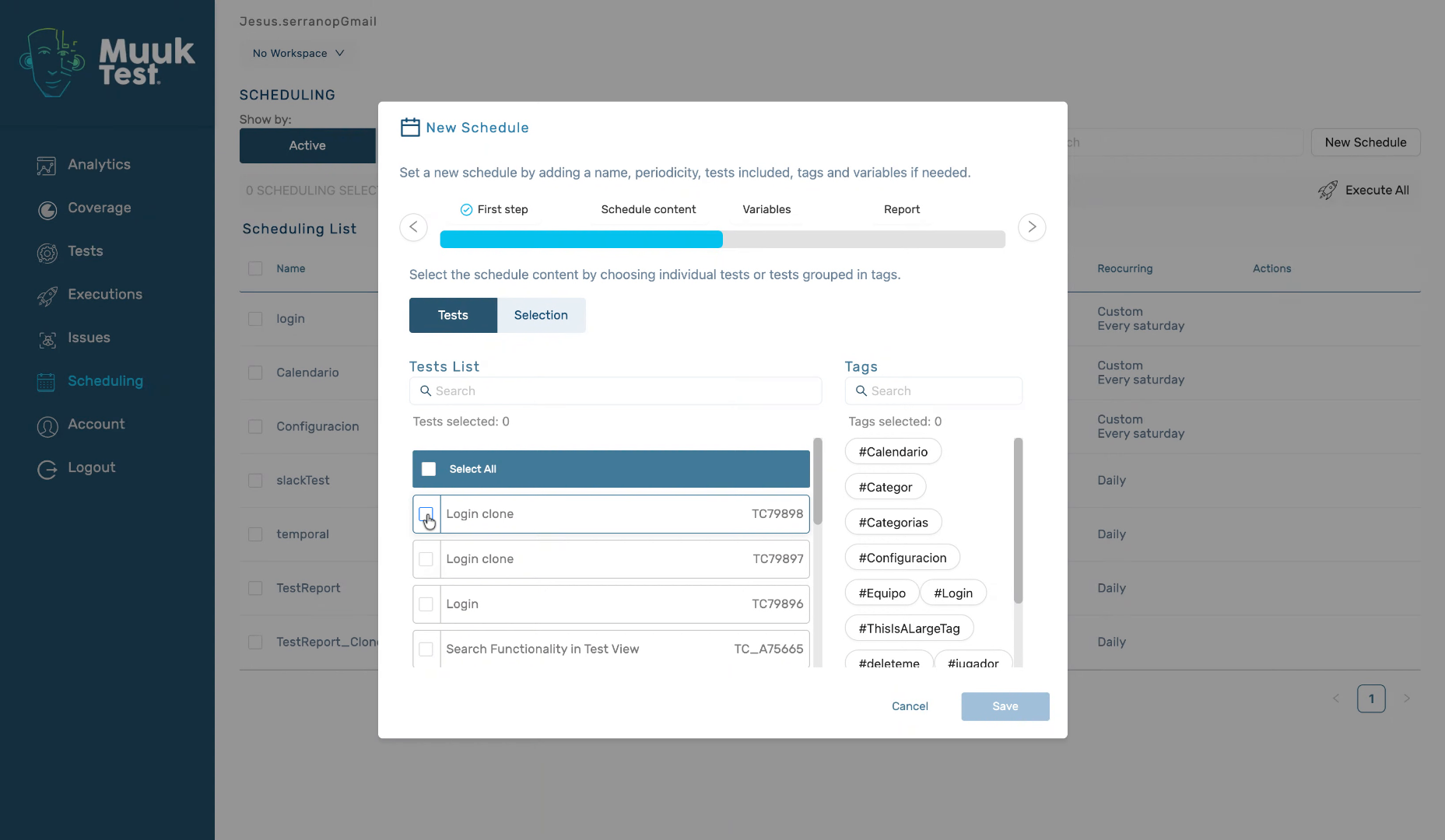 Fill Schedule Details