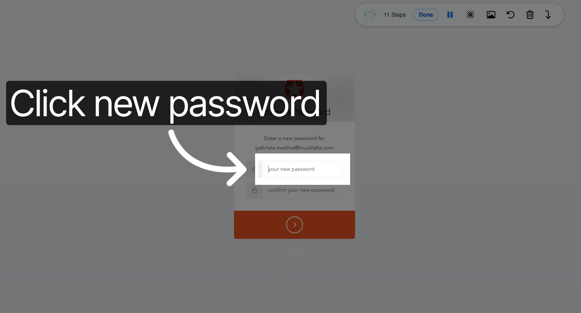 Select Confirm Password Field