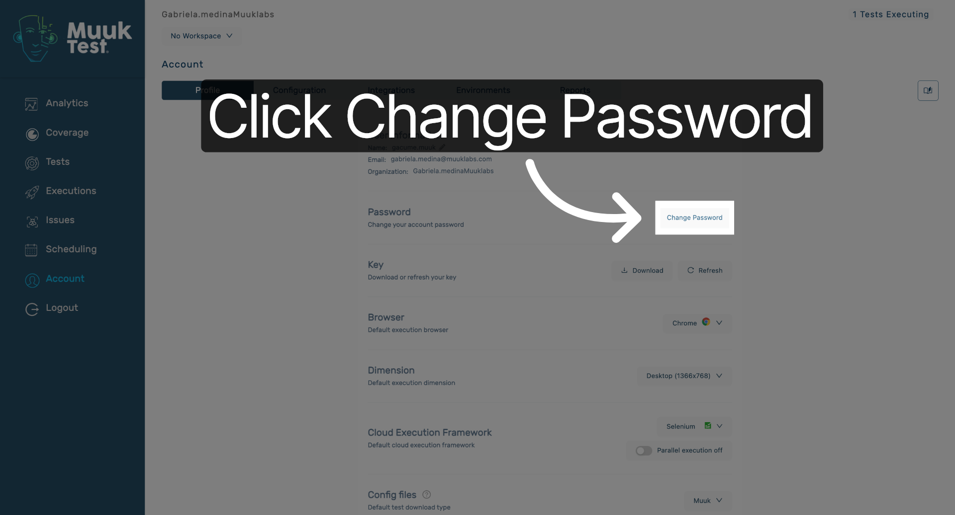 Access Password Change Option
