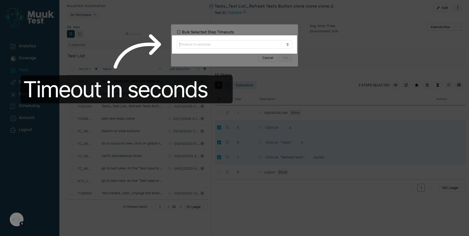 Edit Timeout Value