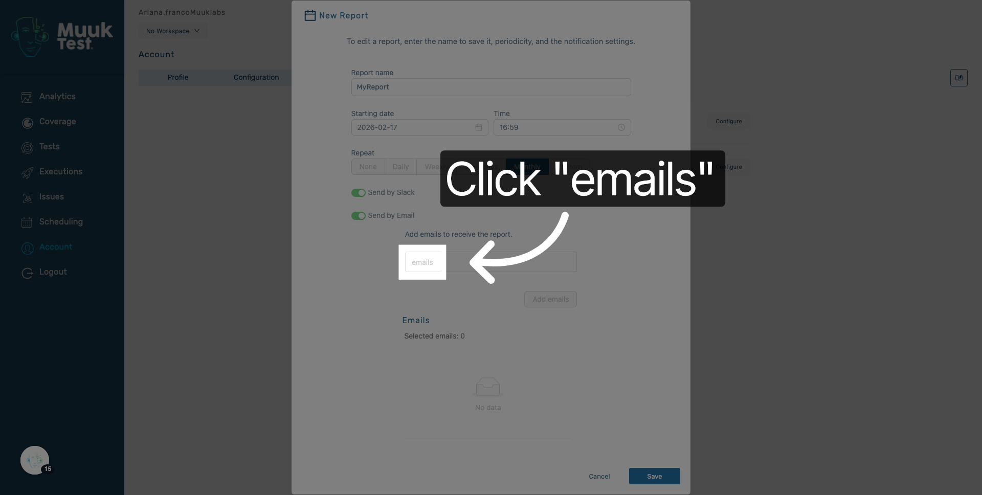 Select Emails Field