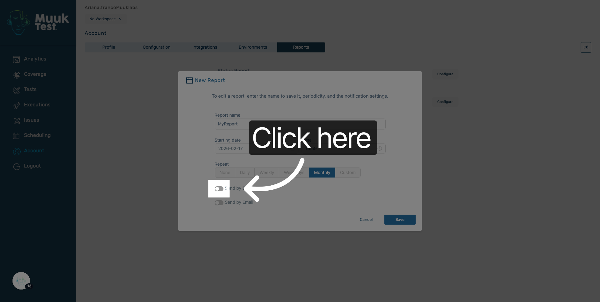 Open Recipient Settings