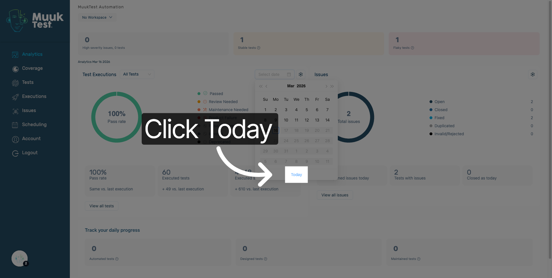 Select Today Filter