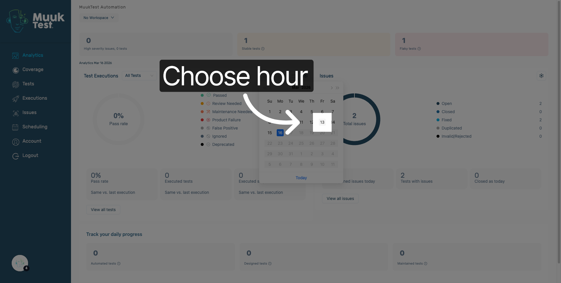 Select Hour 13