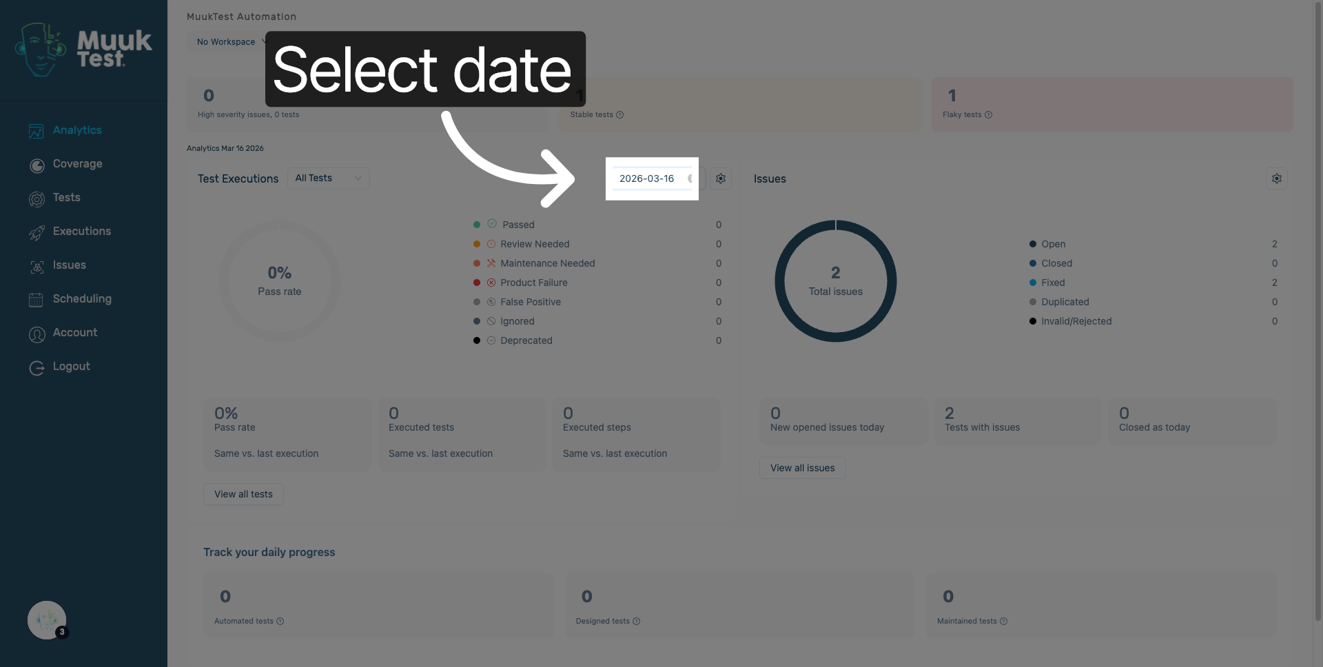 Choose Specific Date