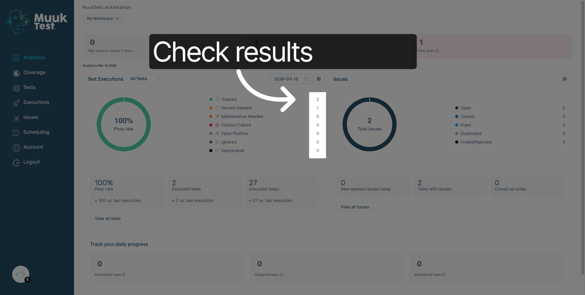 Check results