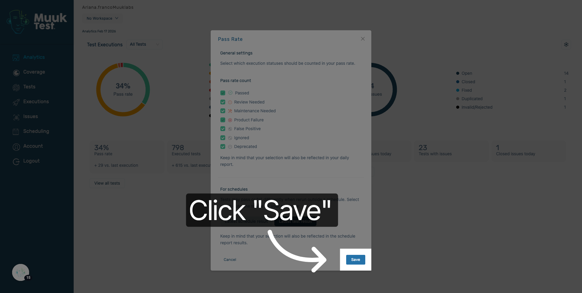 Save Configuration Settings
