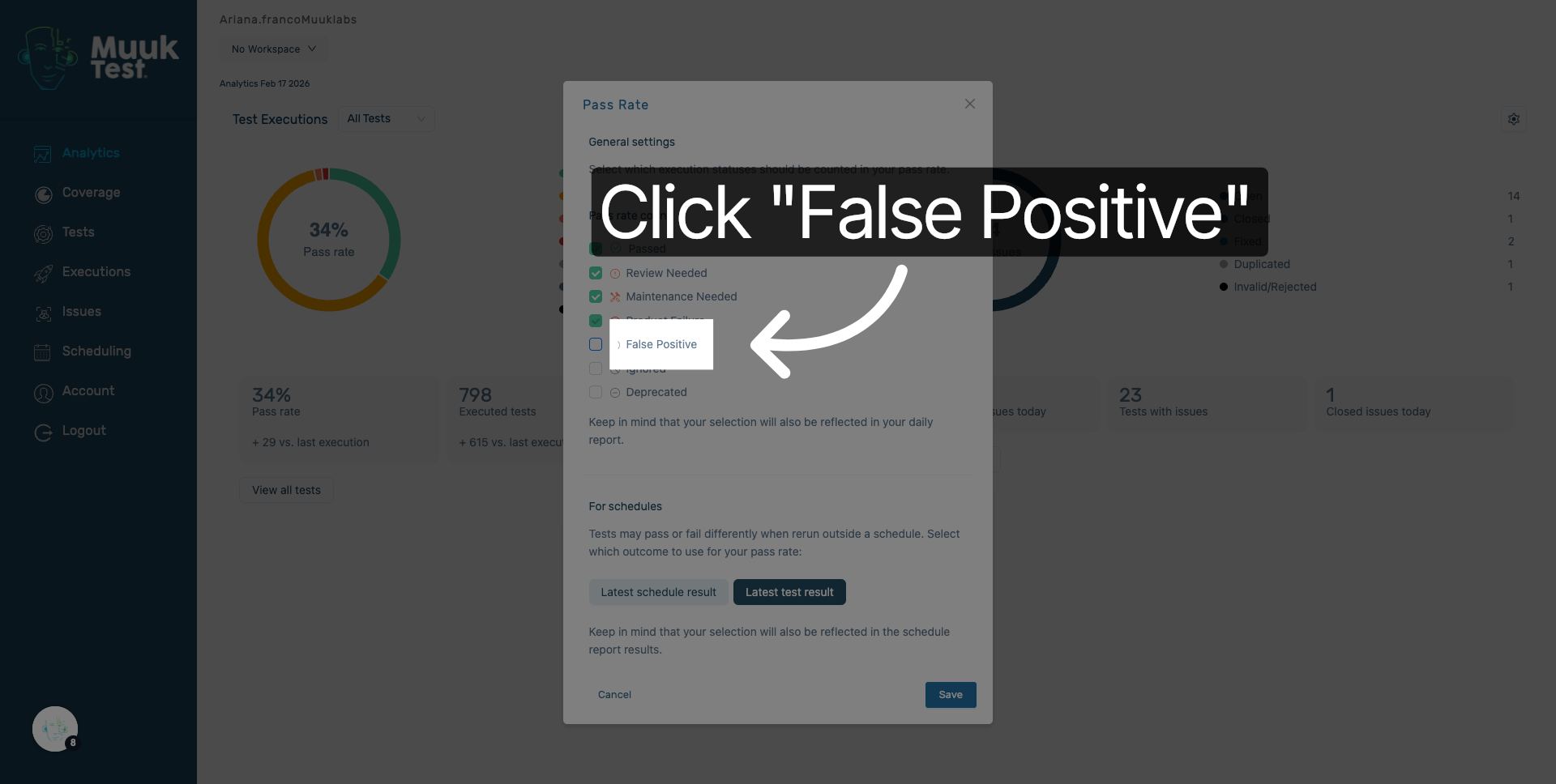 Select False Positive Filter