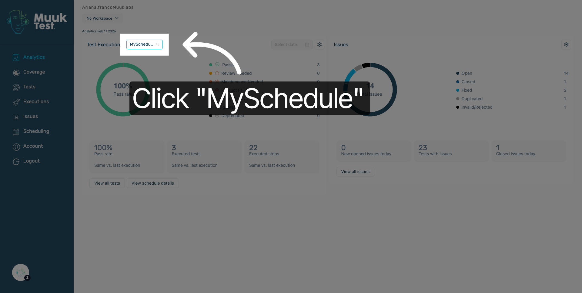 Reopen MySchedule Tab