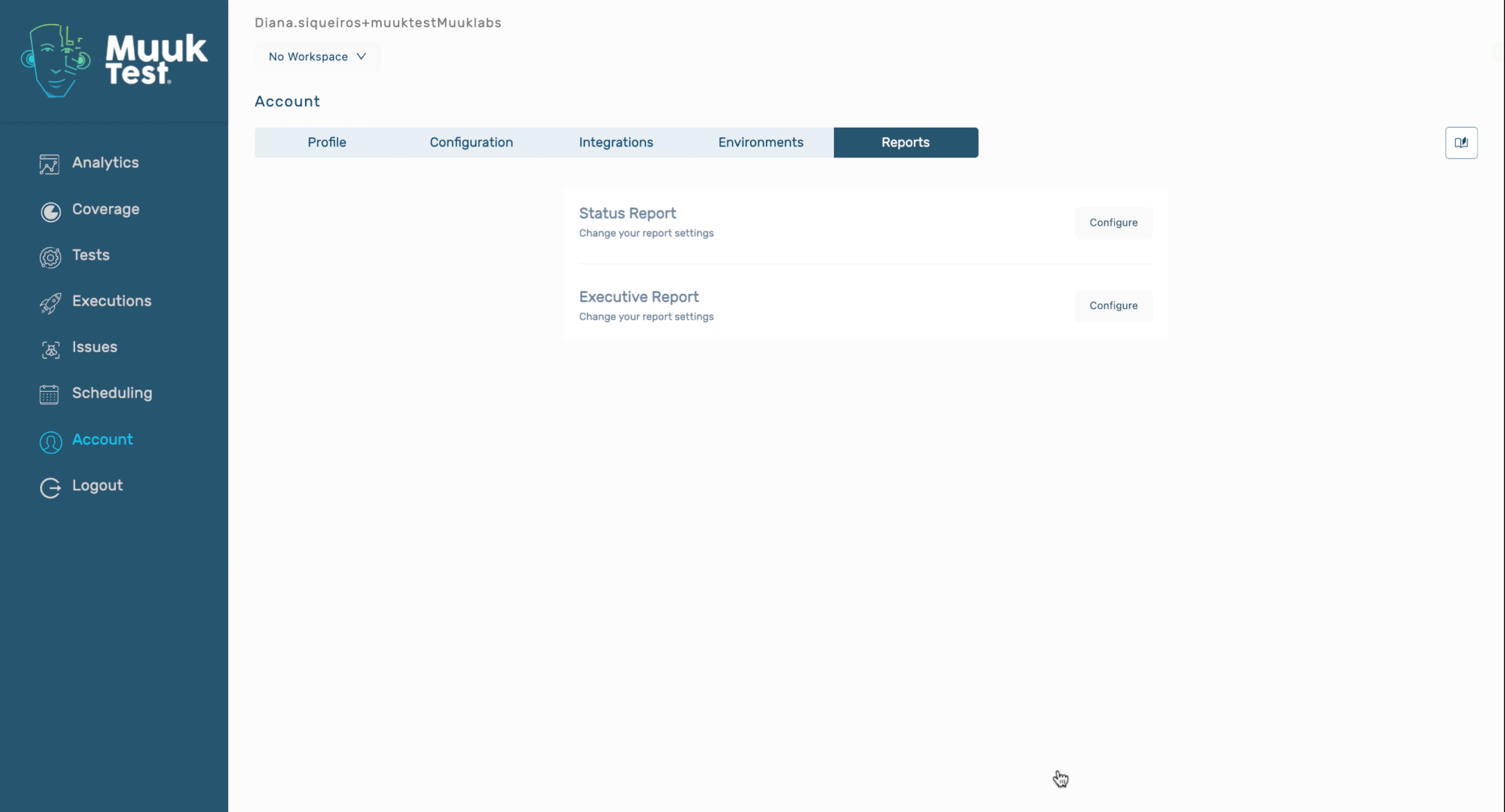 Save Report Configuration