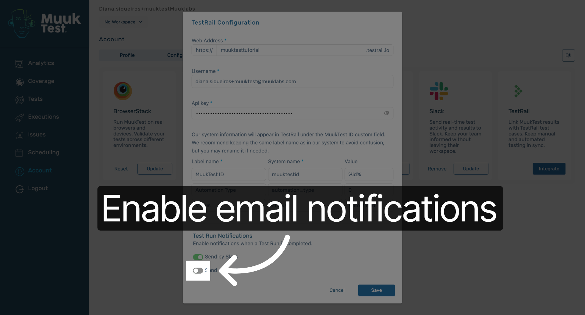 Click Email Notification
