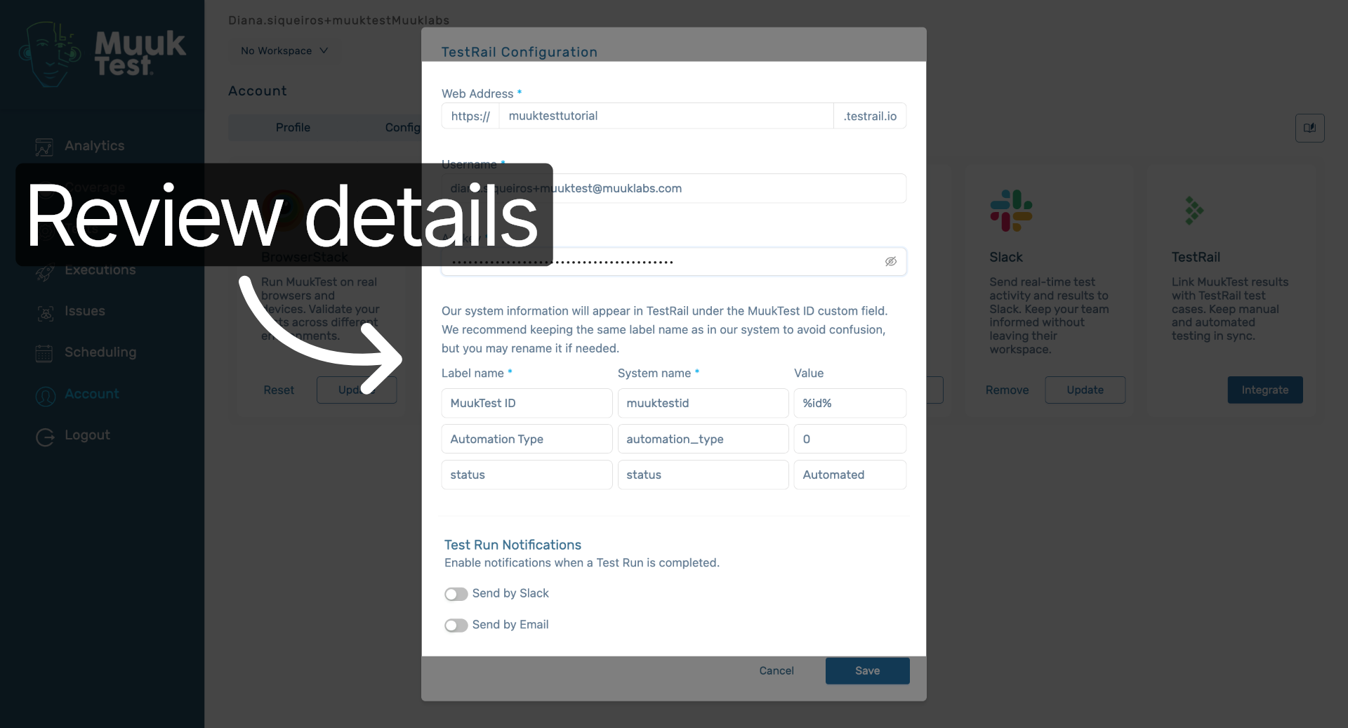 Review Integration Details