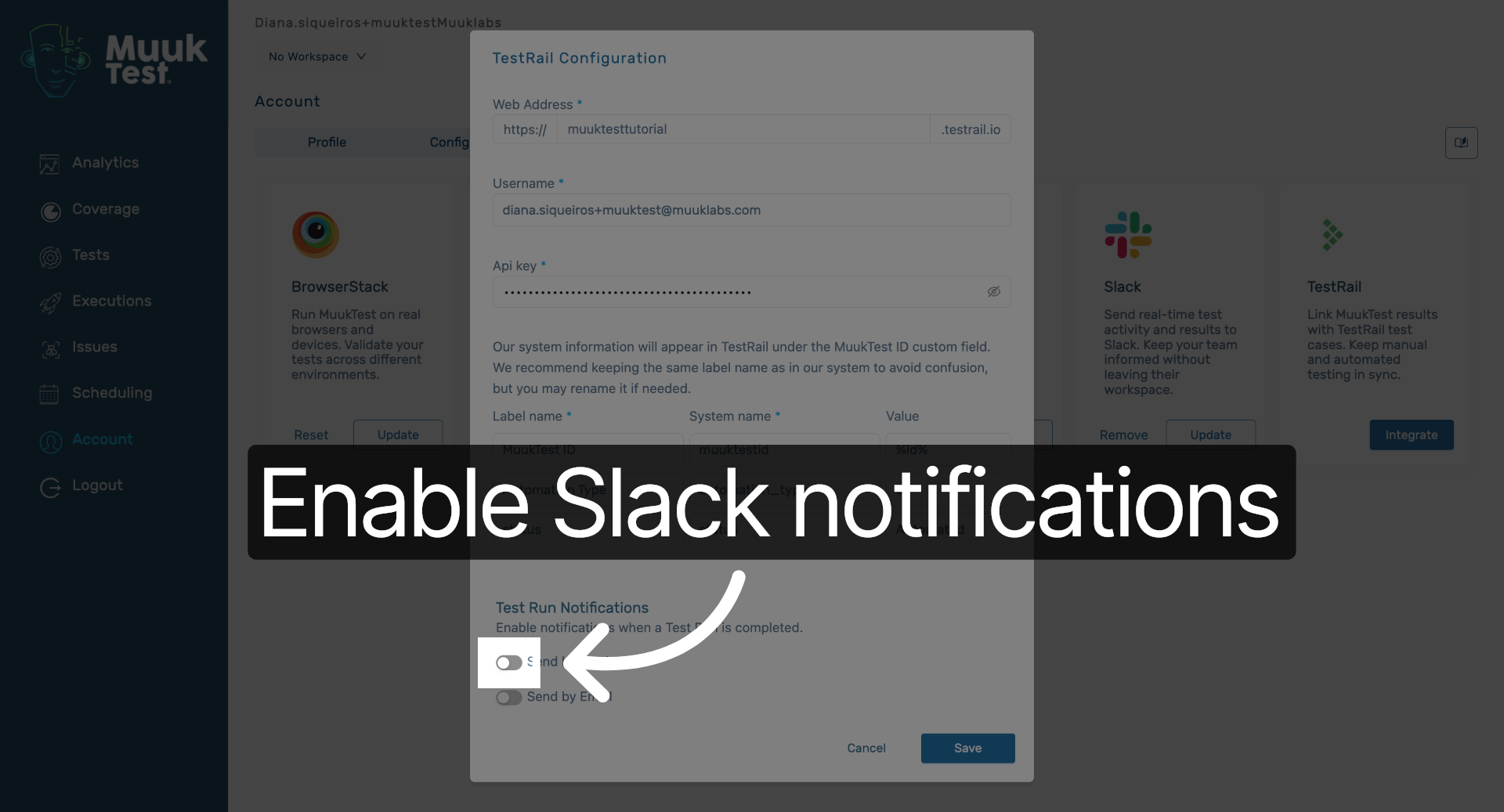 Click Slack Notification