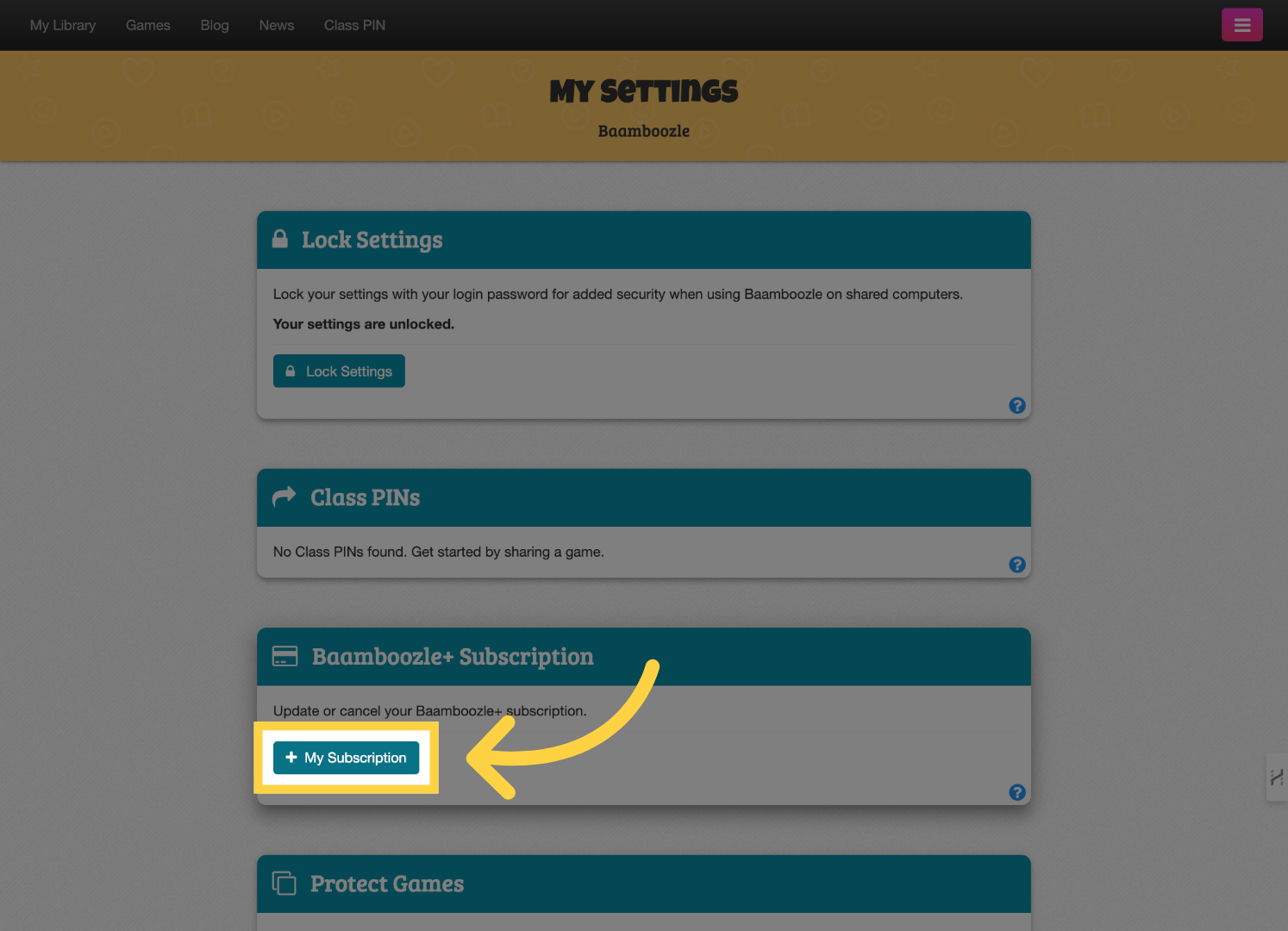 Click '+My Subscription'