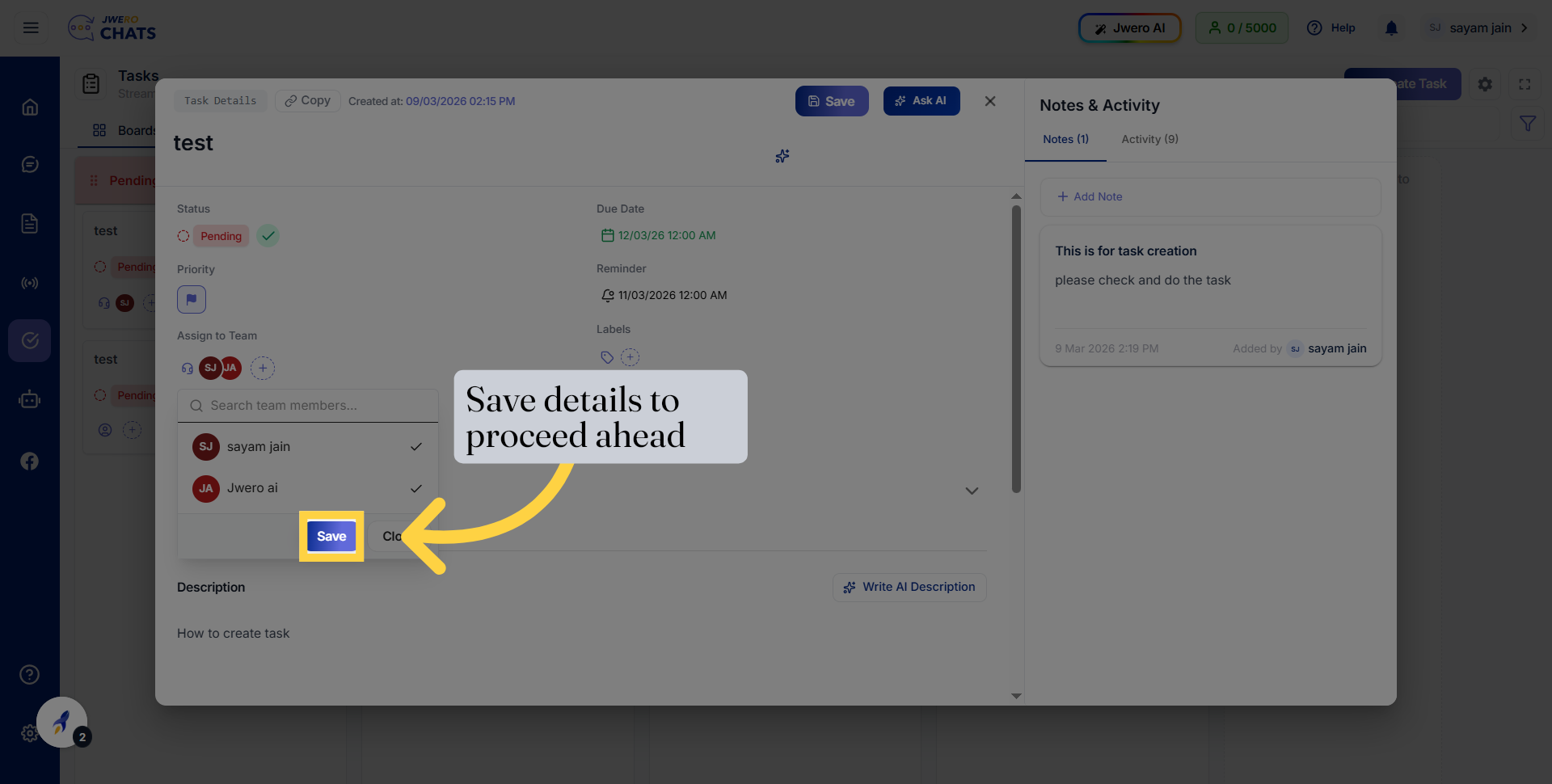 Save AI Configuration