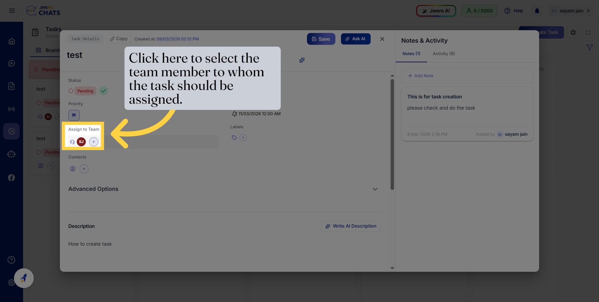 Open Jwero AI Settings