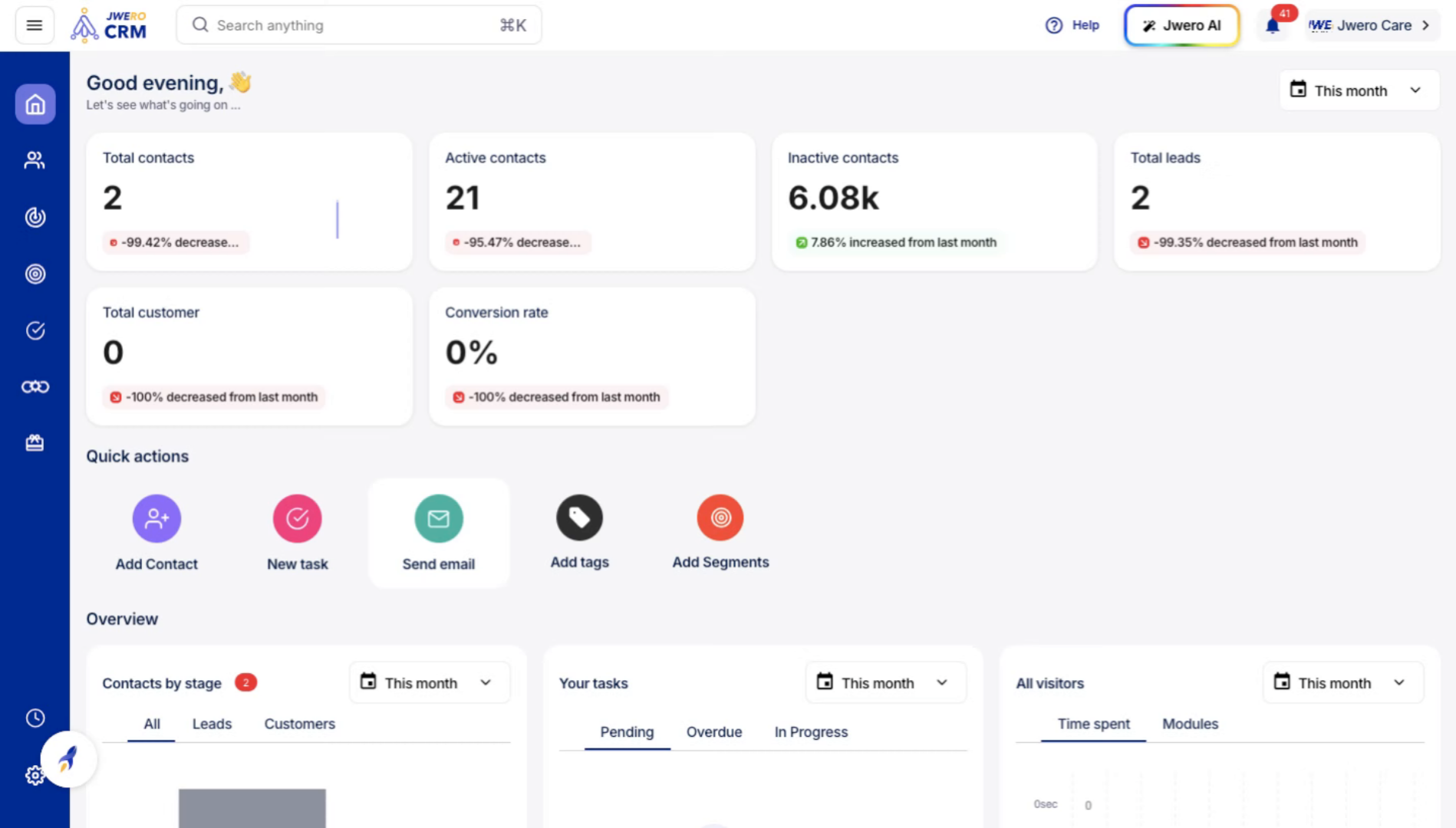 Log in to your CRM system with valid credentials