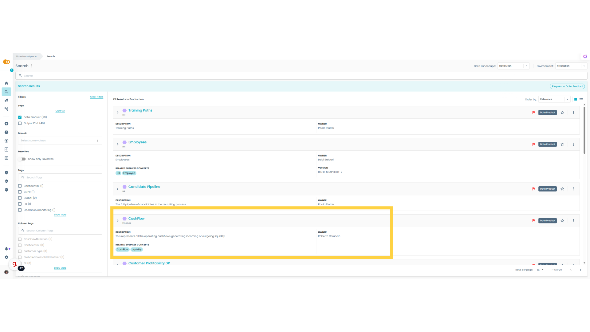 Data Product Search