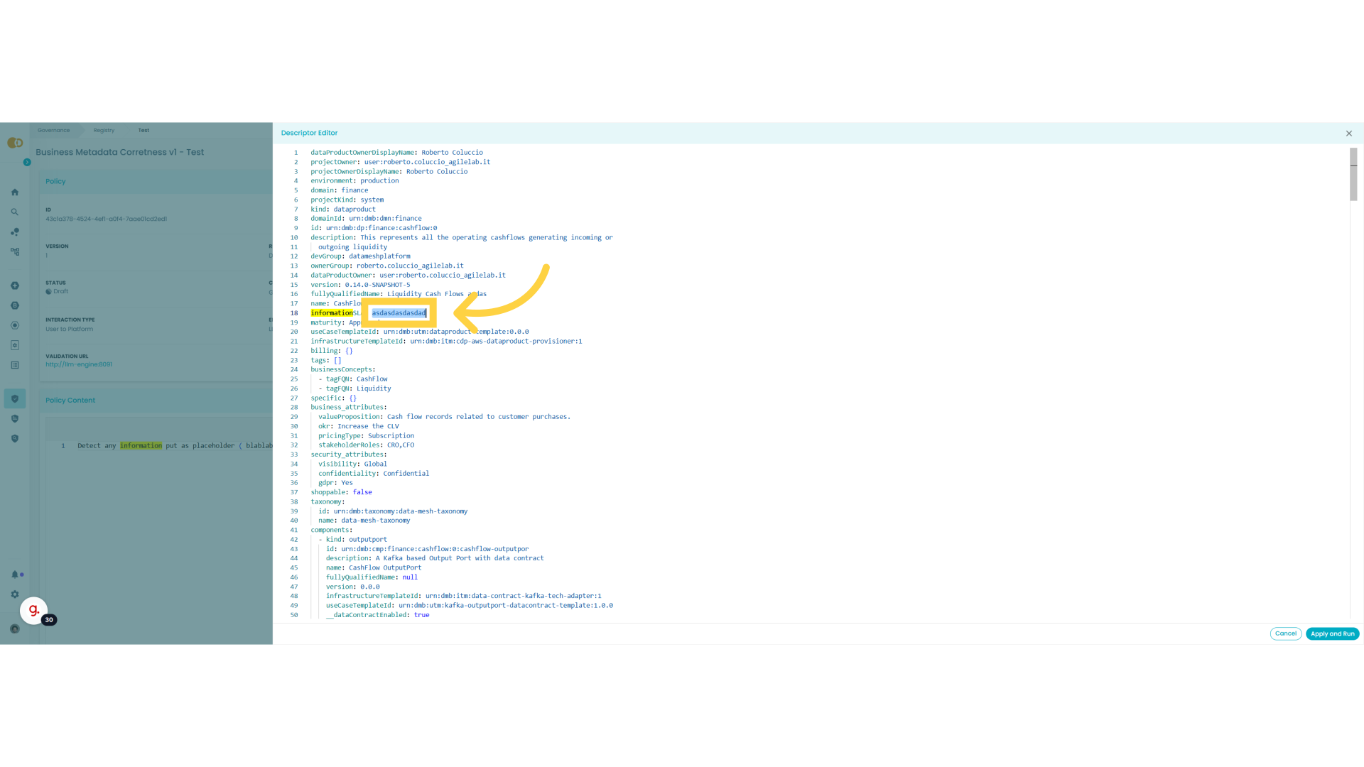 Fix the descriptor