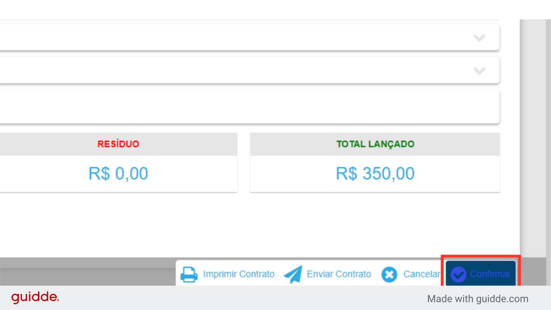 Em seguida clique 'Confirmar';