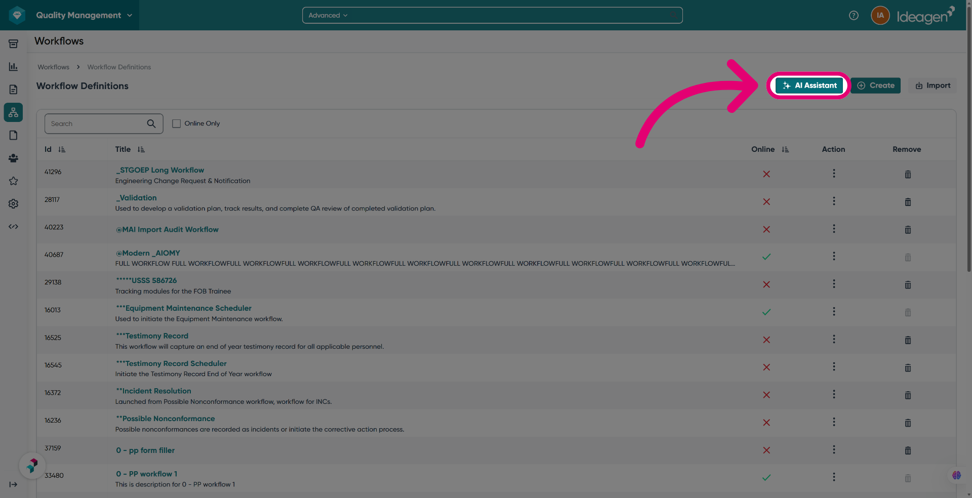 Click 'AI Assistant'