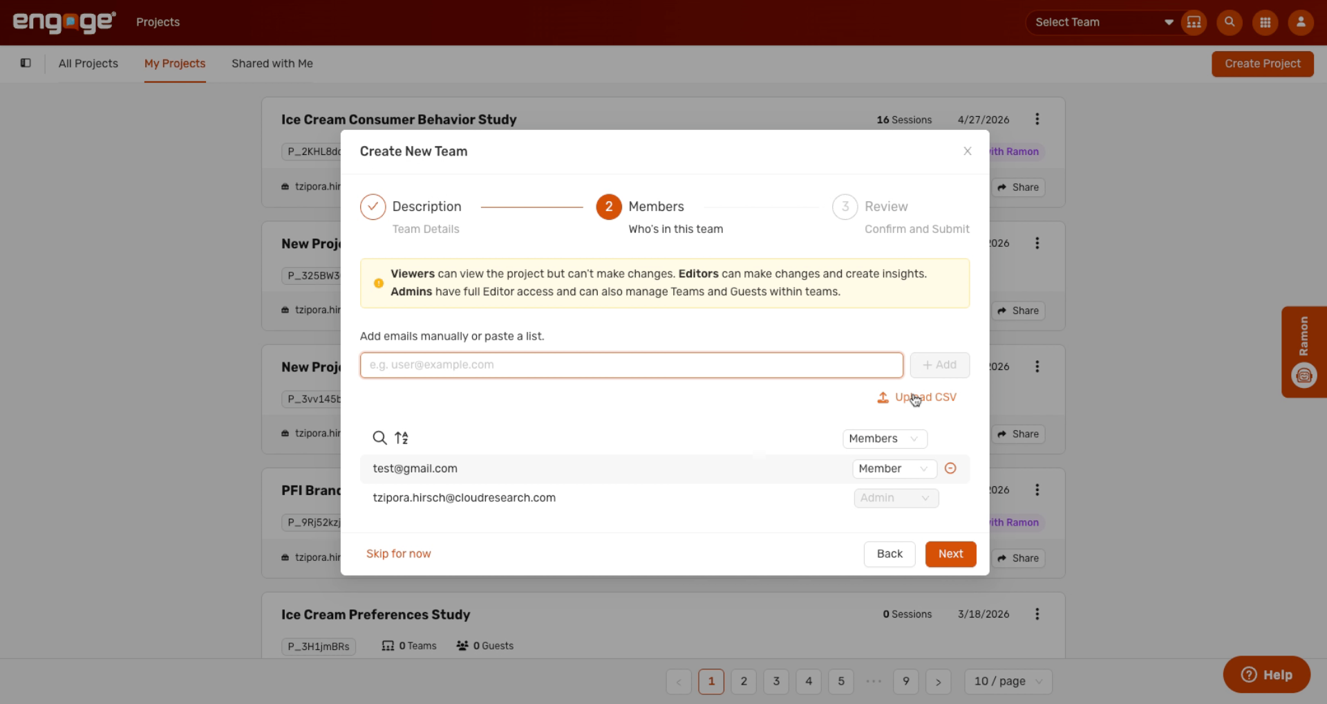 Upload Members Via CSV