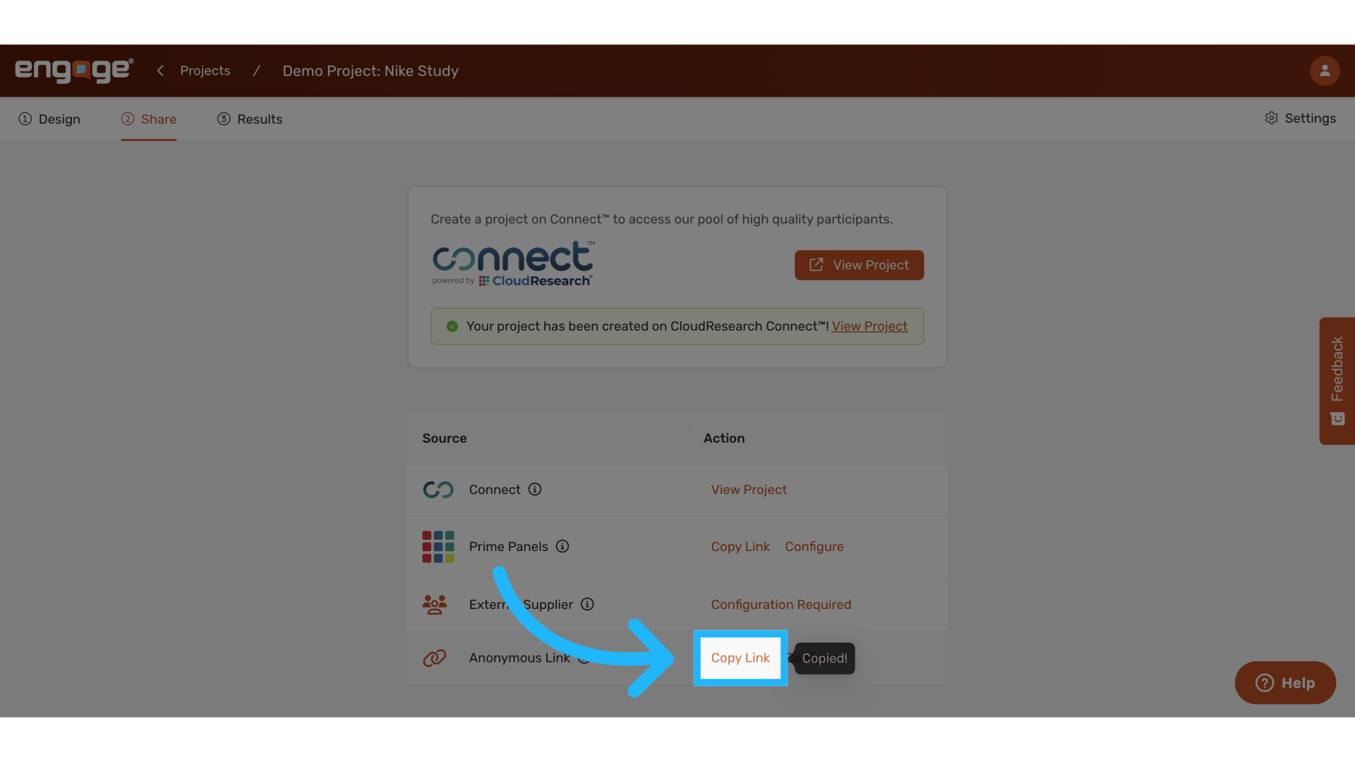 Click 'Copy Link'