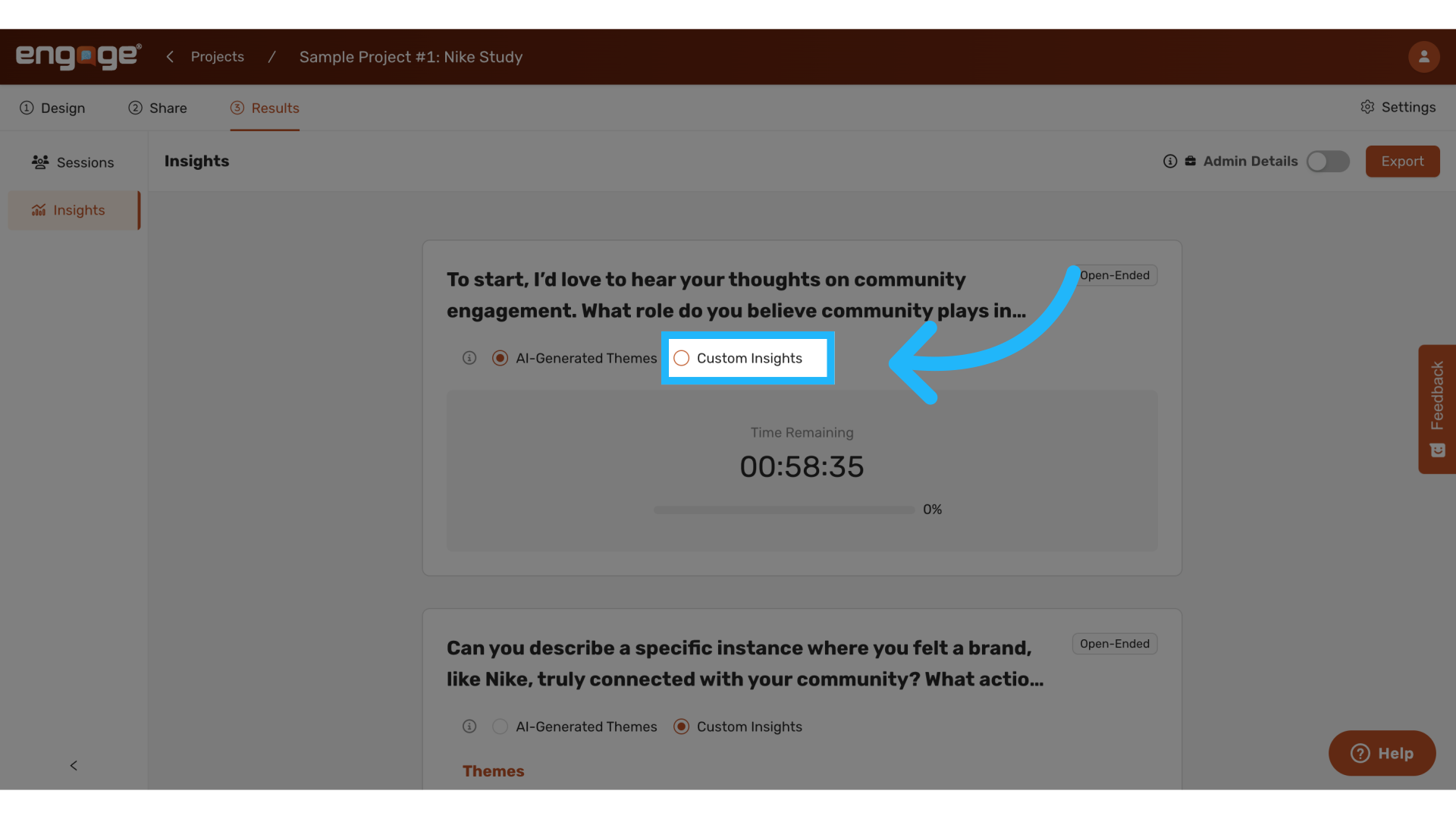 Choose Custom Insights