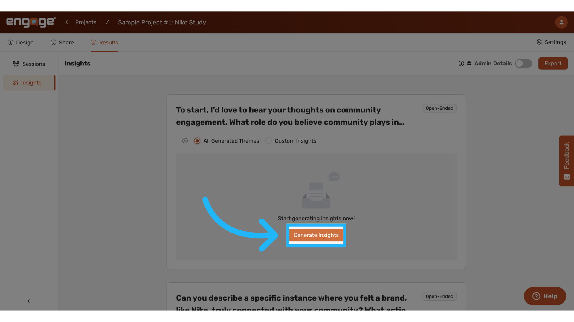Click 'Generate Insights'