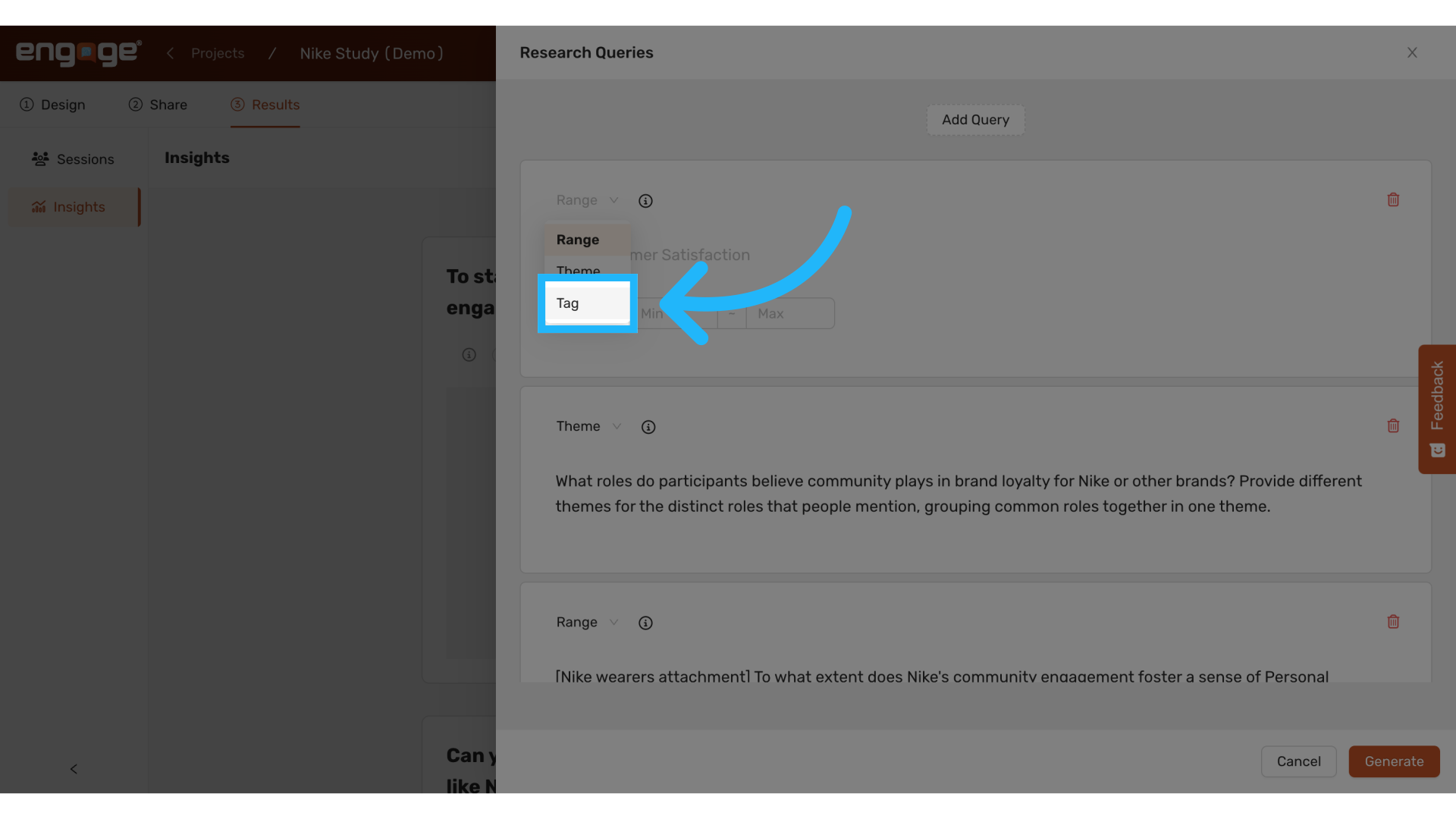 Select Tag Query Type