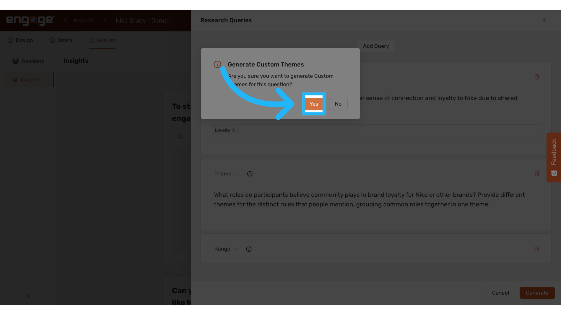 Confirm Insights Generation