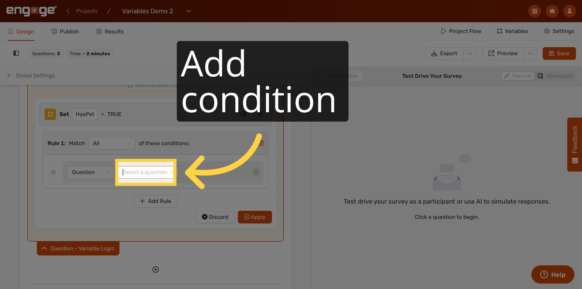Click To Add Condition