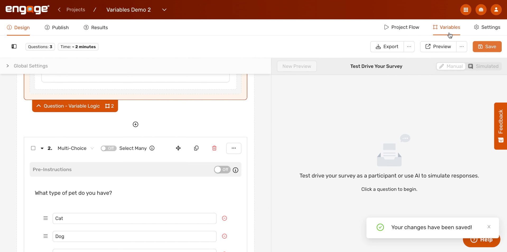 Manage Variables And Restrictions